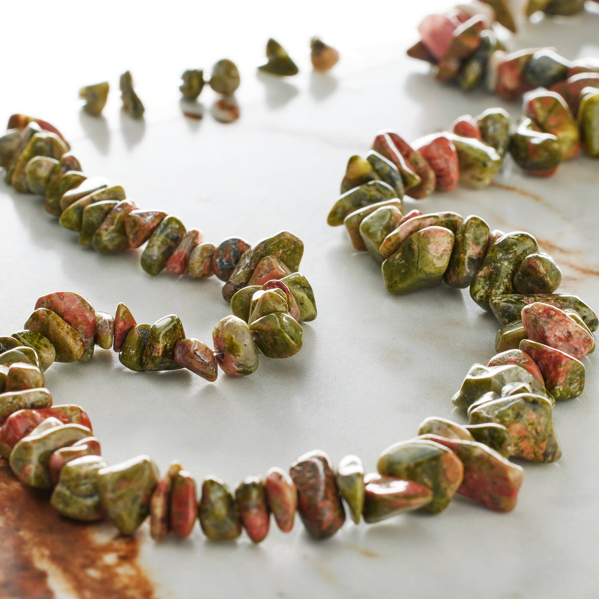 Unakite Chip Beads by Bead Landing®